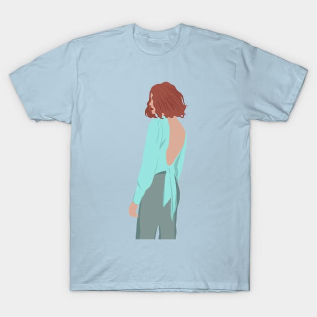 Blue lady 1 T-Shirt by Miruna Mares